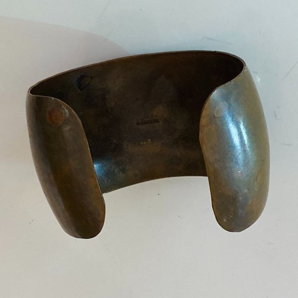 Vintage Luciano Mechoen Mexican Cuff Bras Bracelet - Picture 13 of 16